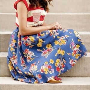 🎀 ANTHROPOLOGIE EDME & ESYLLET floral full skirt xs